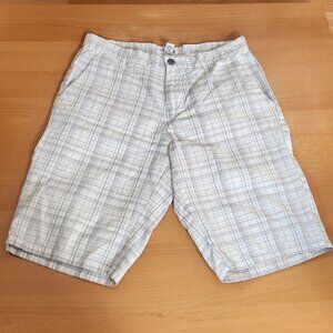 Calvin Klein Men’s Plaid Cotton Shorts Size 30 Blue White Casual Summer